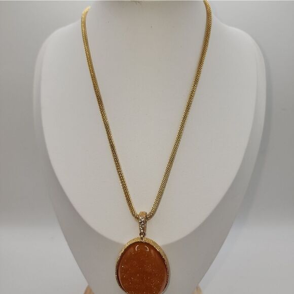 Simulated Drusy Enhancer on Fancy Chain NWOT - Picture 3 of 9